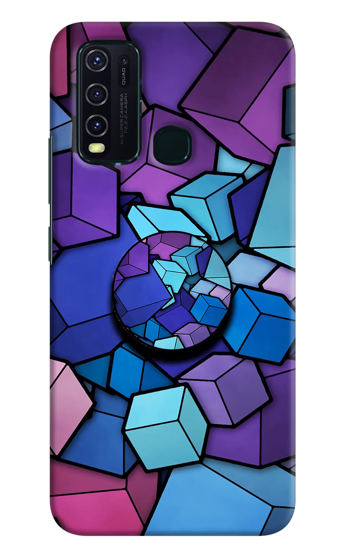 Cubic Abstract Vivo Y30/Y50 Pop Case by Casekaro