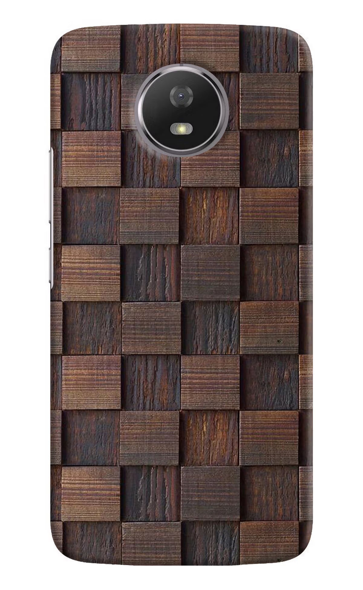 Wooden Cube Design Moto G5S Hard Case Back Cover by Casekaro