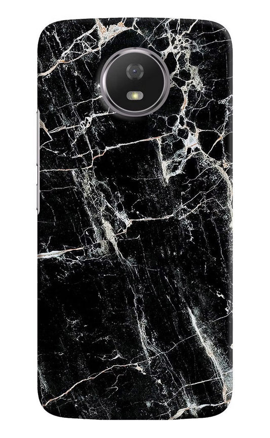 Black Marble Texture Moto G5S Hard Case Back Cover by Casekaro