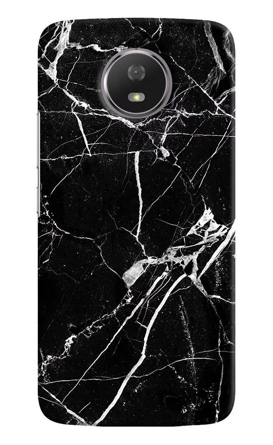 Black Marble Pattern Moto G5S Hard Case Back Cover by Casekaro