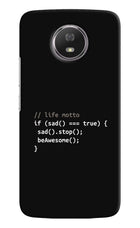 Life Motto Code Moto G5S Hard Case Back Cover by Casekaro