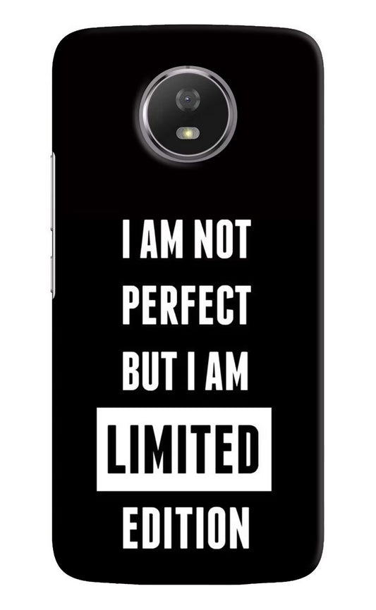 I Am Not Perfect But I Am Limited Edition Moto G5S Hard Case Back Cover by Casekaro