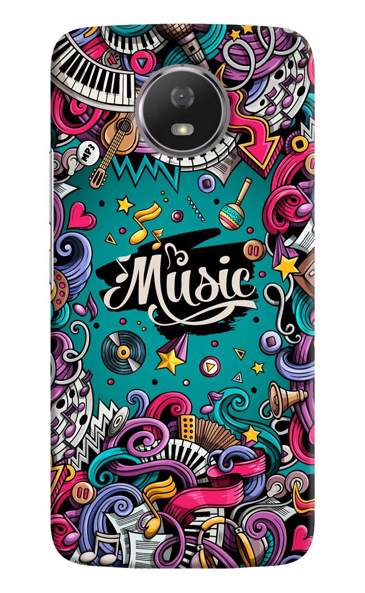 Music Graffiti Moto G5S Hard Case Back Cover by Casekaro