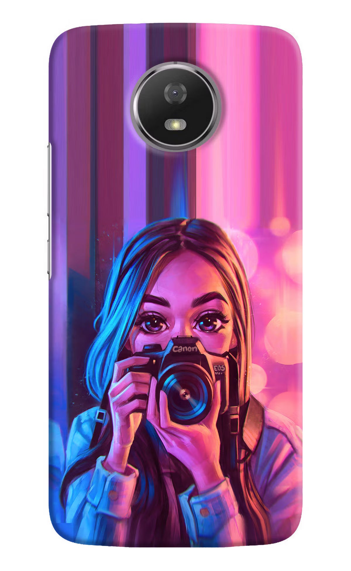 Girl Photographer Moto G5S Hard Case Back Cover by Casekaro