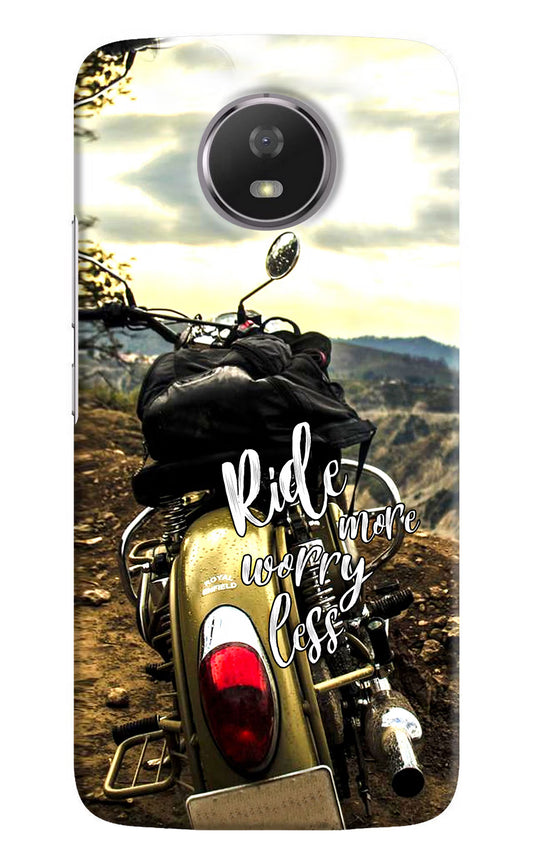Ride More Worry Less Moto G5S Hard Case Back Cover by Casekaro