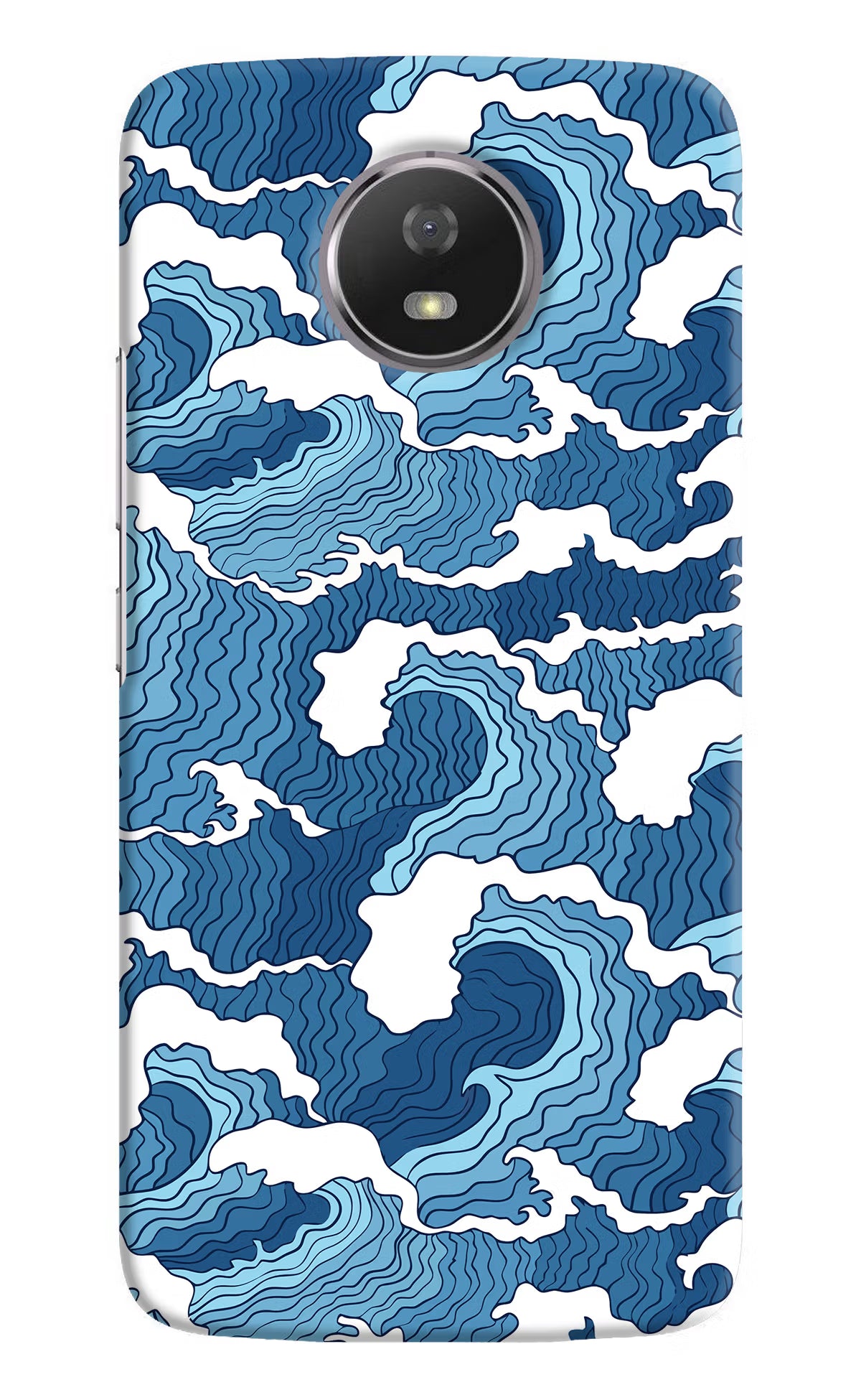 Blue Waves Moto G5S Hard Case Back Cover by Casekaro