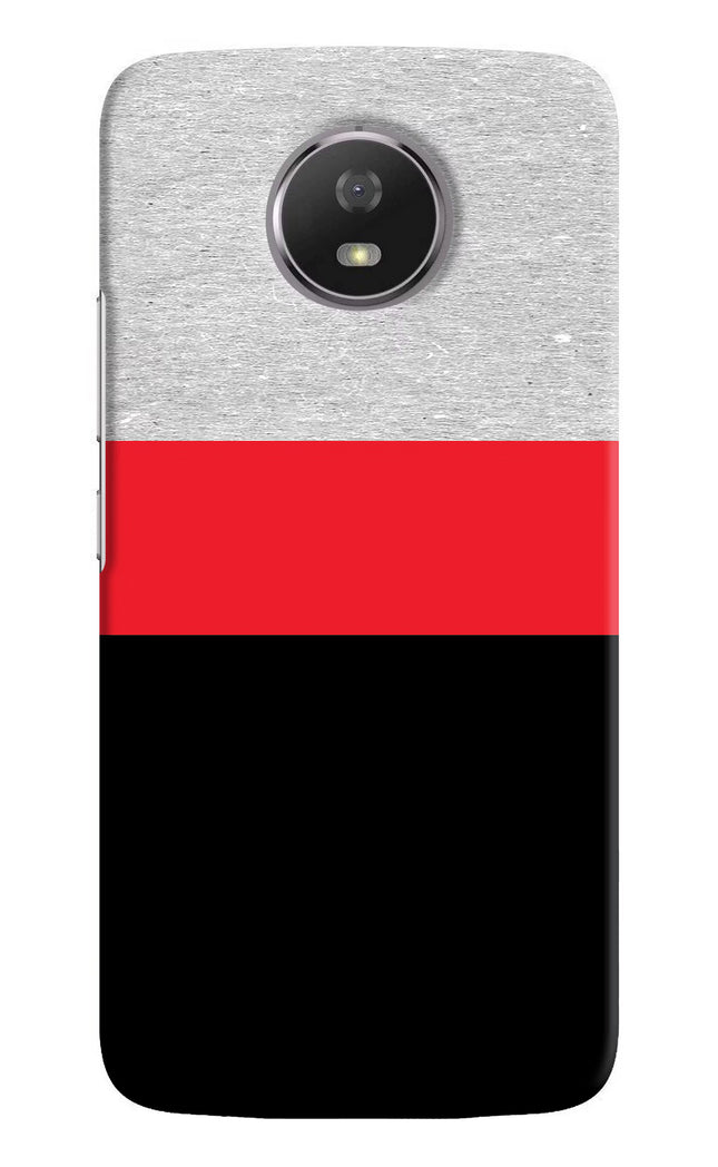 Tri Color Pattern Moto G5S Hard Case Back Cover by Casekaro