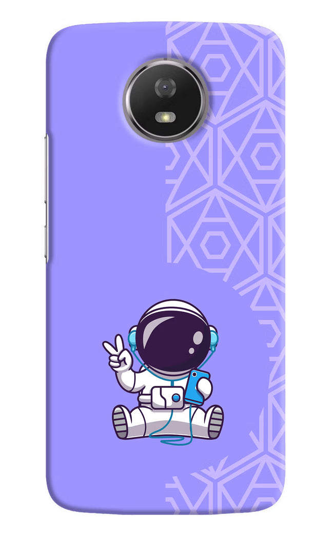 Cute Astronaut Chilling Moto G5S Hard Case Back Cover by Casekaro
