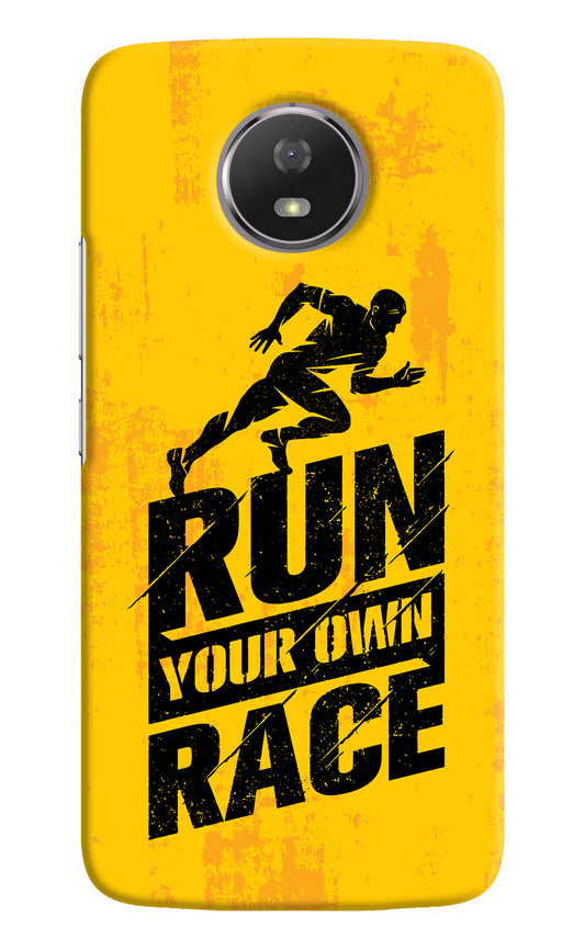 Run Your Own Race Moto G5S Hard Case Back Cover by Casekaro