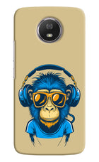 Monkey Headphone Moto G5S Hard Case Back Cover by Casekaro