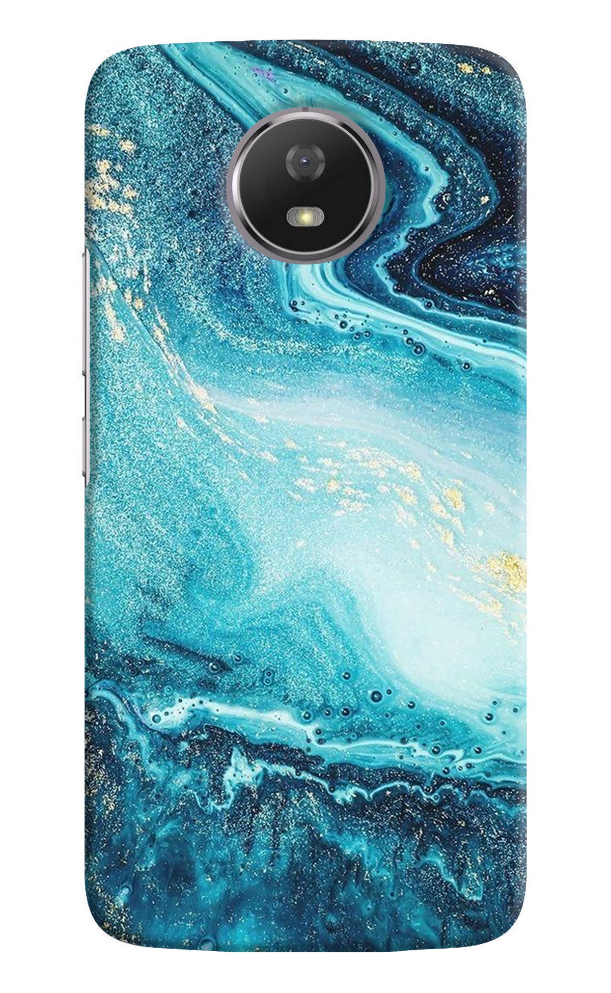 Blue Glitter Marble Moto G5S Back Cover