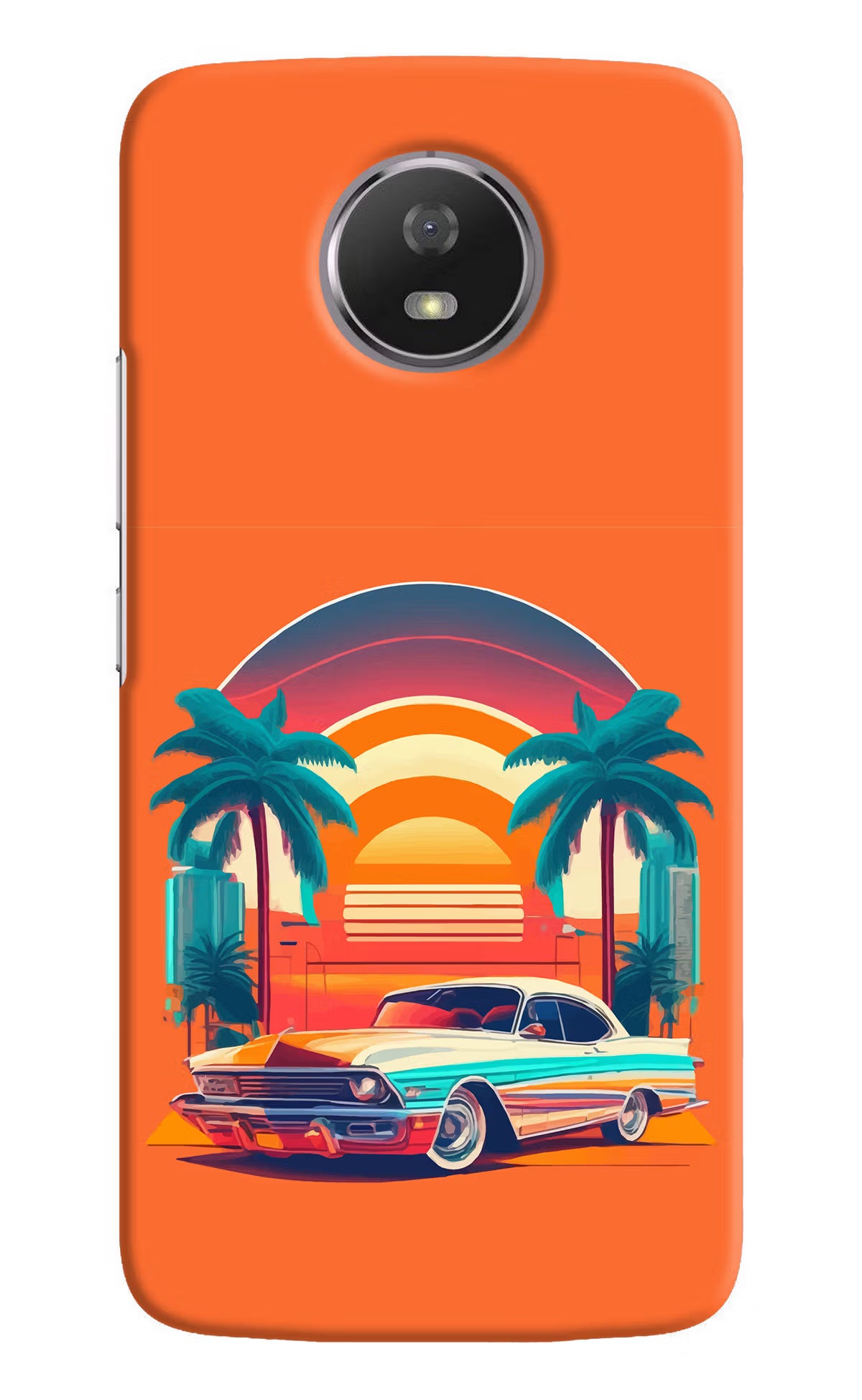 Palm Drive 80s Moto G5S Hard Case Back Cover by Casekaro