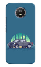Retro Garage Vibe Moto G5S Hard Case Back Cover by Casekaro