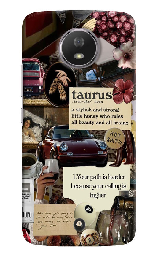 Taurus Zodiac Moto G5S Hard Case Back Cover by Casekaro