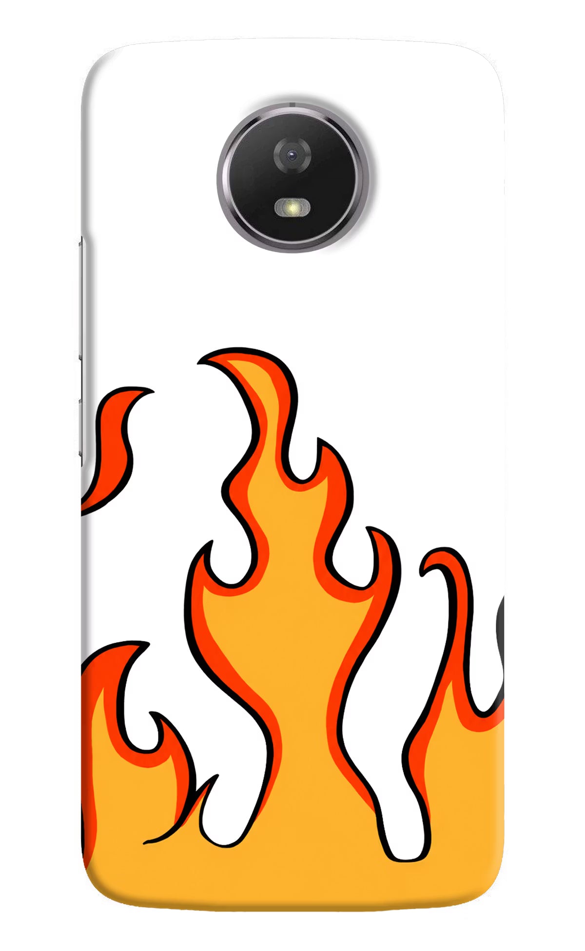 Fired Up – White Moto G5S Hard Case Back Cover by Casekaro