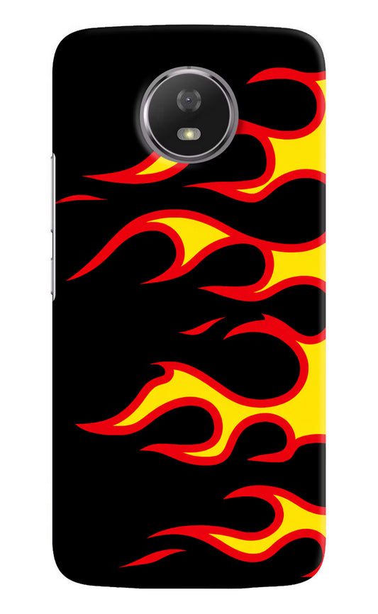 Side Sweep Flames Moto G5S Hard Case Back Cover by Casekaro
