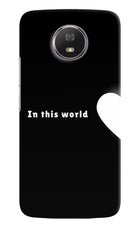 This World Moto G5S Hard Case Back Cover by Casekaro