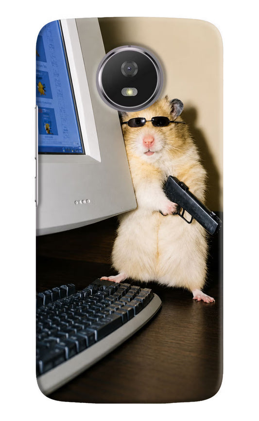 Hacker Hamster Moto G5S Hard Case Back Cover by Casekaro