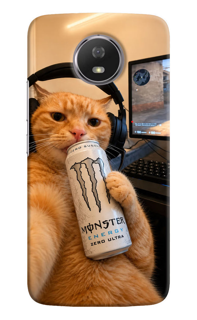 Gamer Cat Energy Moto G5S Hard Case Back Cover by Casekaro