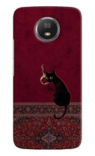 Midnight Cat Moto G5S Hard Case Back Cover by Casekaro