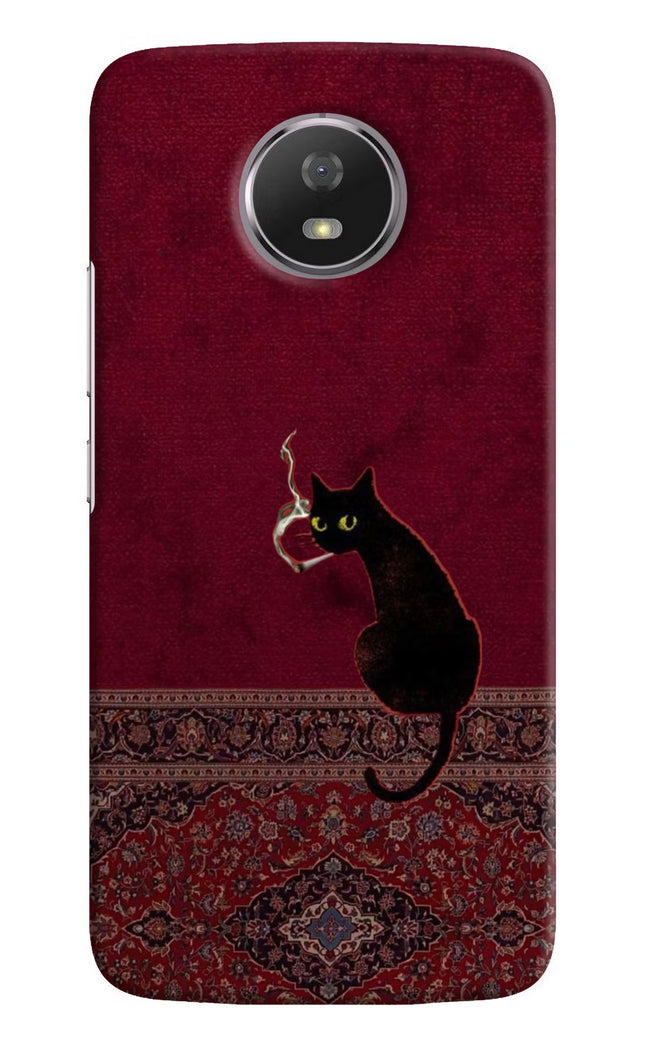 Midnight Cat Moto G5S Hard Case Back Cover by Casekaro