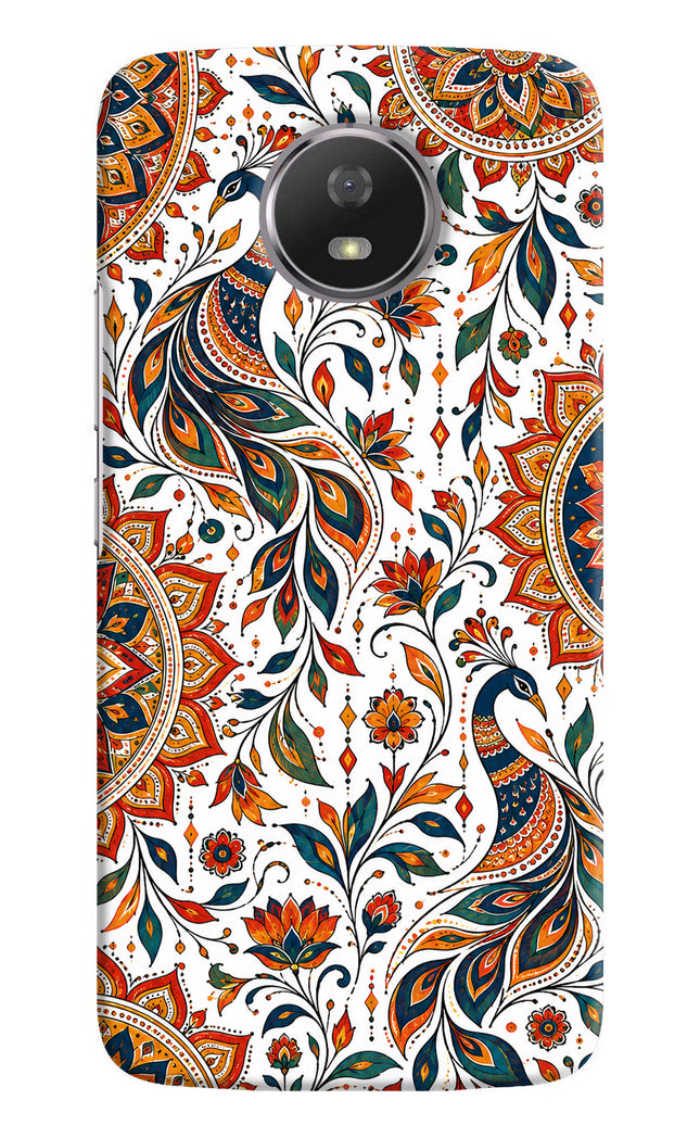 White Mayura Moto G5S Hard Case Back Cover by Casekaro