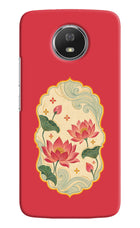 Pink Lotus Moto G5S Hard Case Back Cover by Casekaro