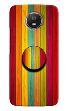 Multicolor Wooden Moto G5S Pop Case by Casekaro