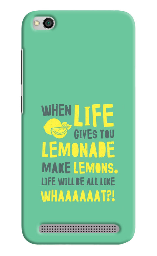 Quote Redmi 5A Hard Case Back Cover by Casekaro