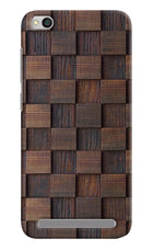 Wooden Cube Design Redmi 5A Hard Case Back Cover by Casekaro