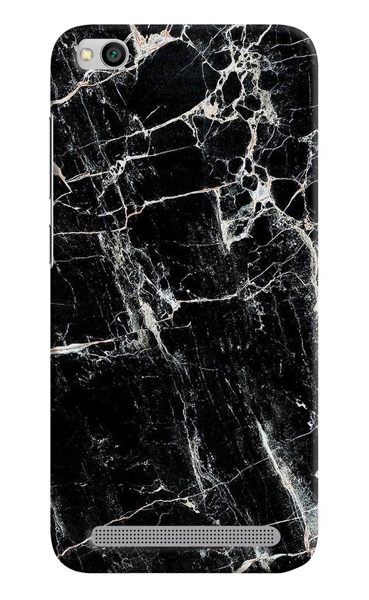 Black Marble Texture Redmi 5A Hard Case Back Cover by Casekaro