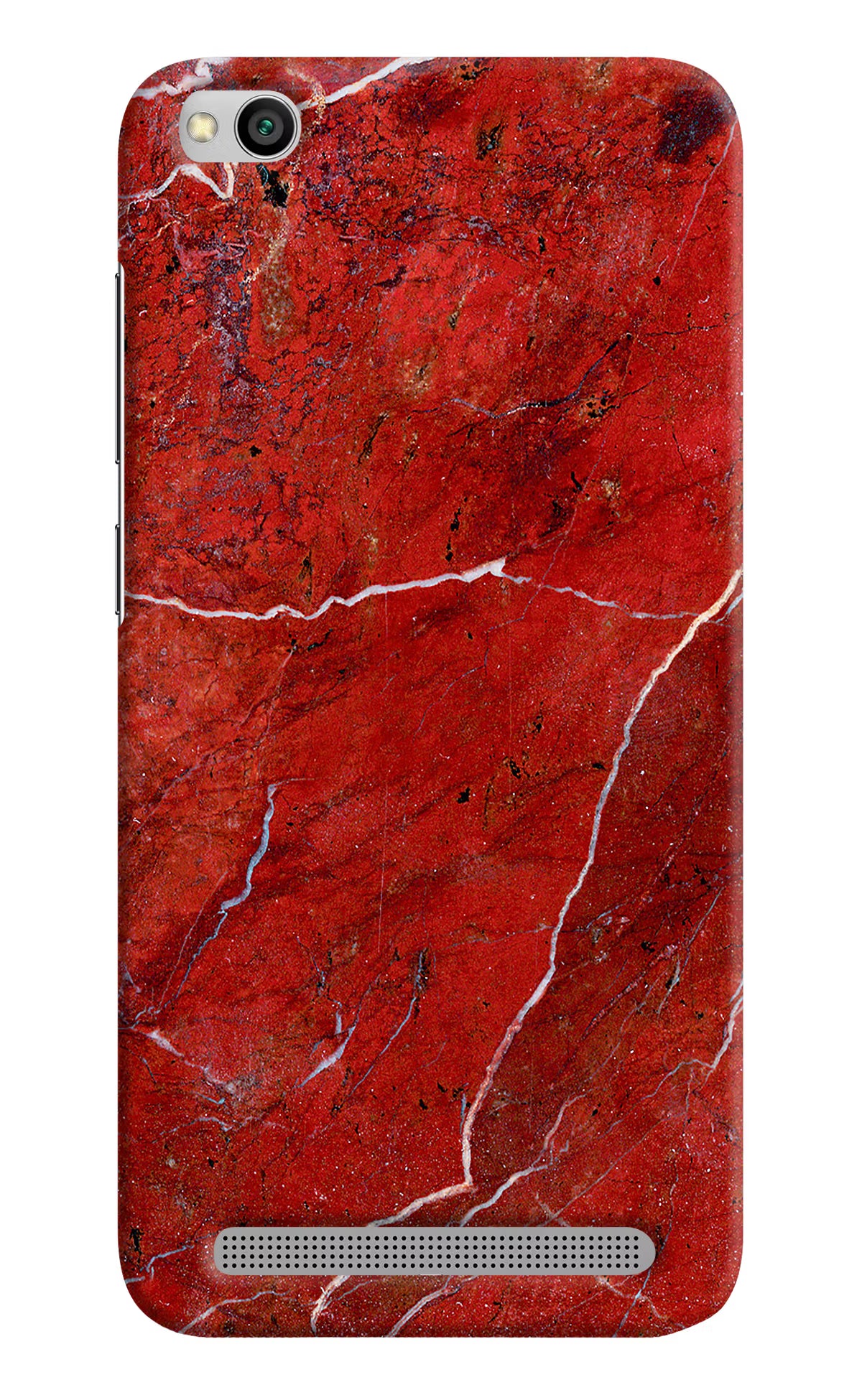 Red Marble Design Redmi 5A Hard Case Back Cover by Casekaro