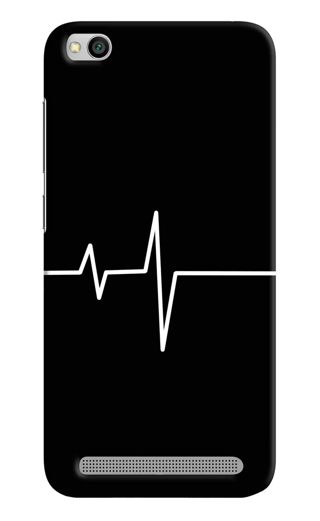 Heart Beats Redmi 5A Hard Case Back Cover by Casekaro