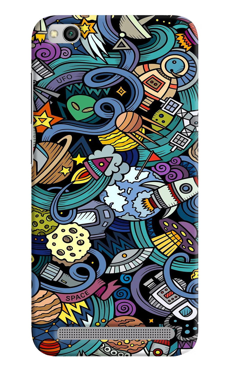 Space Abstract Redmi 5A Back Cover, Hard case
