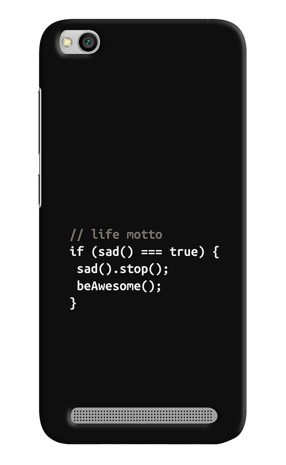 Life Motto Code Redmi 5A Hard Case Back Cover by Casekaro