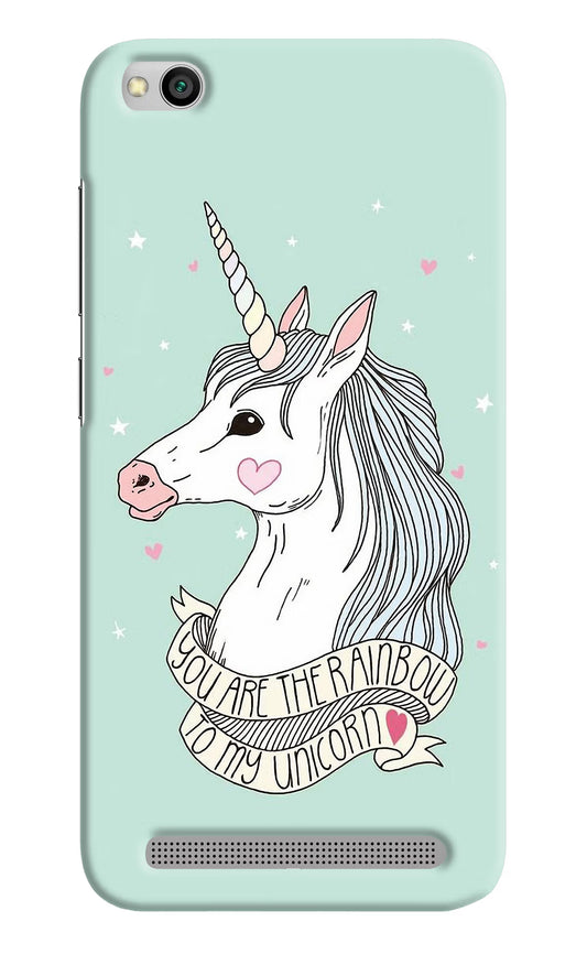 Unicorn Wallpaper Redmi 5A Hard Case Back Cover by Casekaro