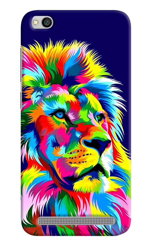 Vector Art Lion Redmi 5A Hard Case Back Cover by Casekaro