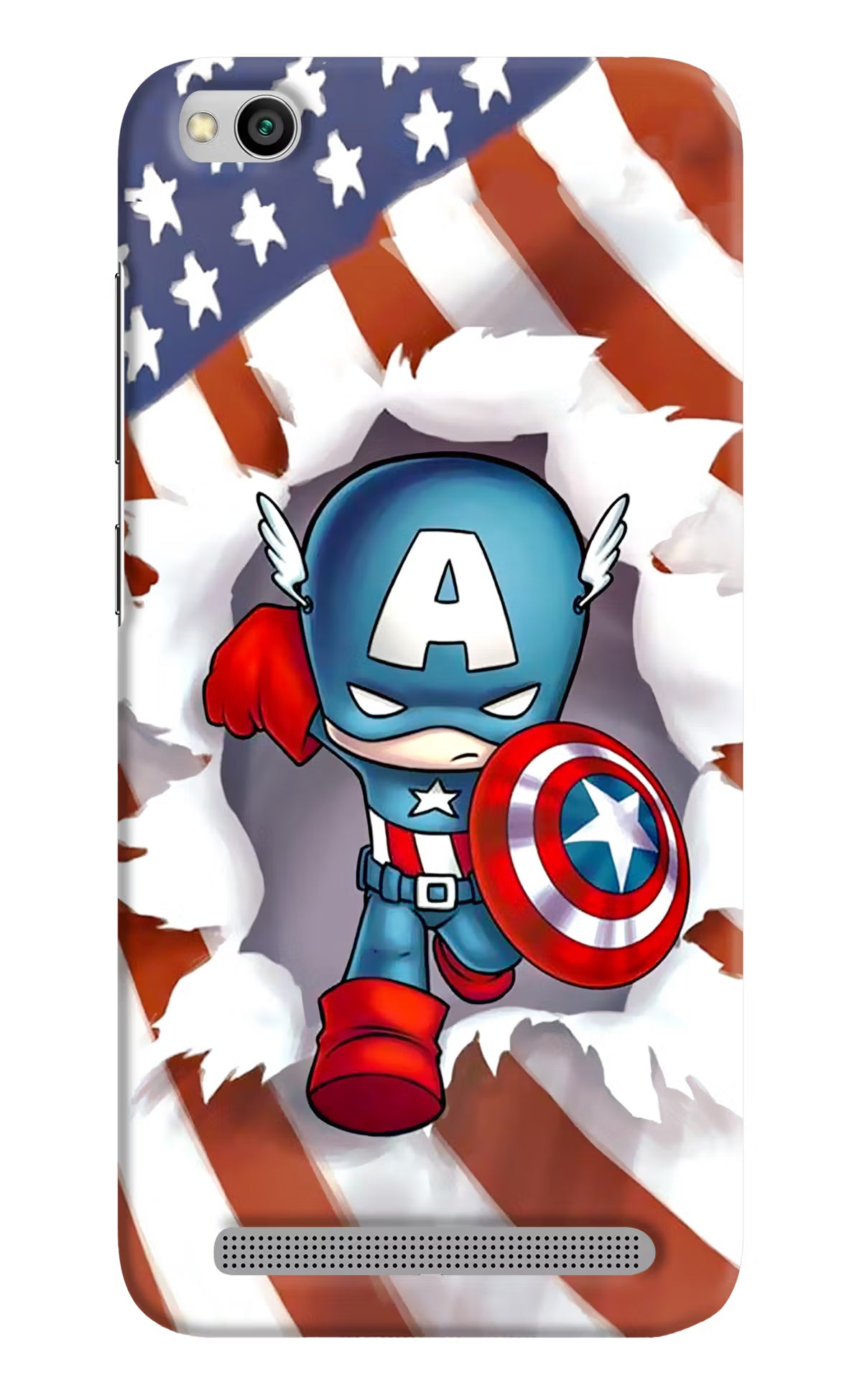 Captain America Redmi 5A Hard Case Back Cover by Casekaro