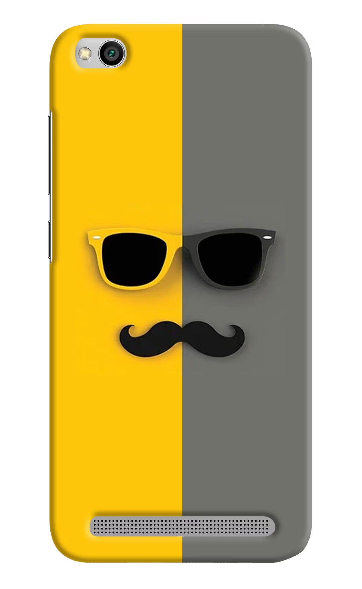 Sunglasses with Mustache Redmi 5A Hard Case Back Cover by Casekaro