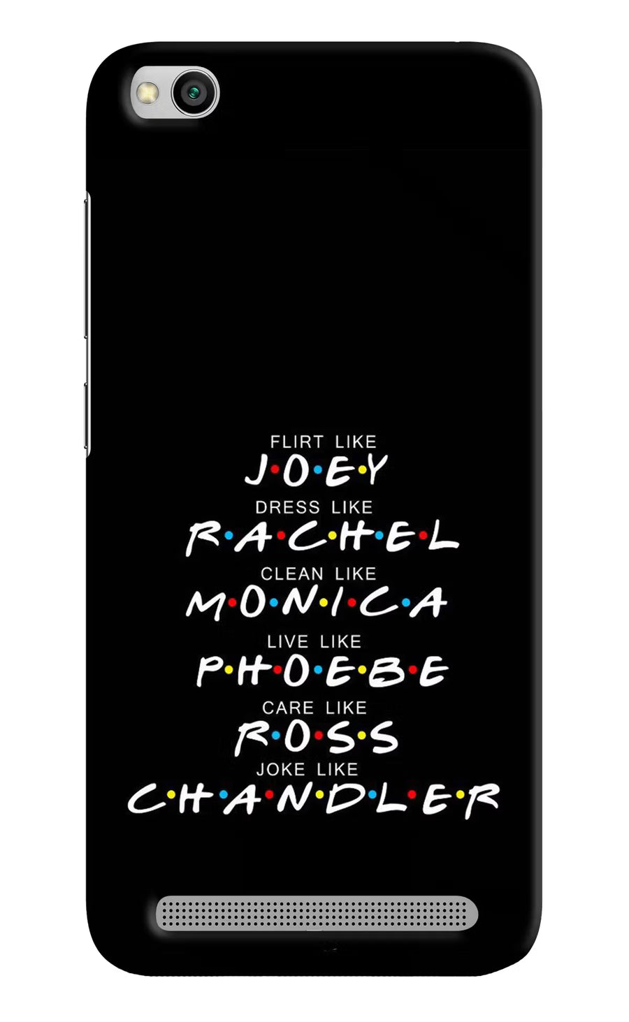 FRIENDS Character Redmi 5A Back Cover, Hard case
