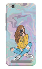 Selfie Girl Redmi 5A Hard Case Back Cover by Casekaro