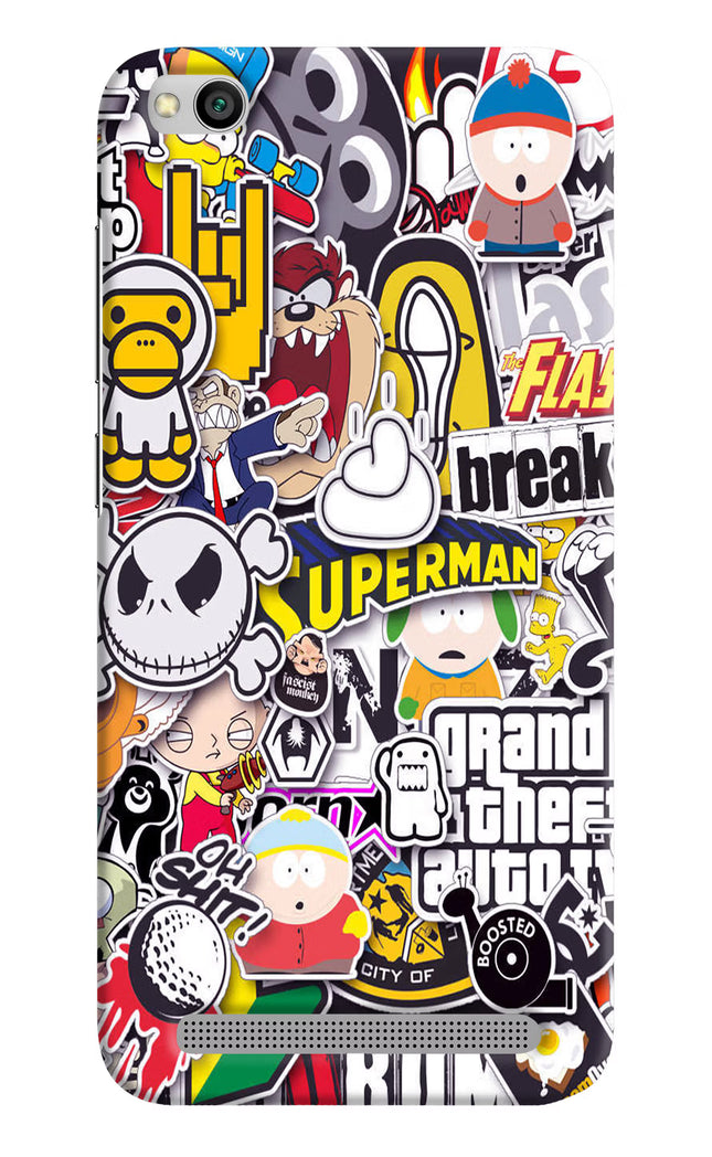 Sticker Bomb Redmi 5A Hard Case Back Cover by Casekaro