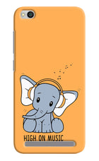 High On Music Redmi 5A Hard Case Back Cover by Casekaro