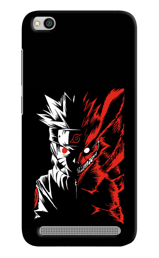 Naruto Two Face Redmi 5A Hard Case Back Cover by Casekaro