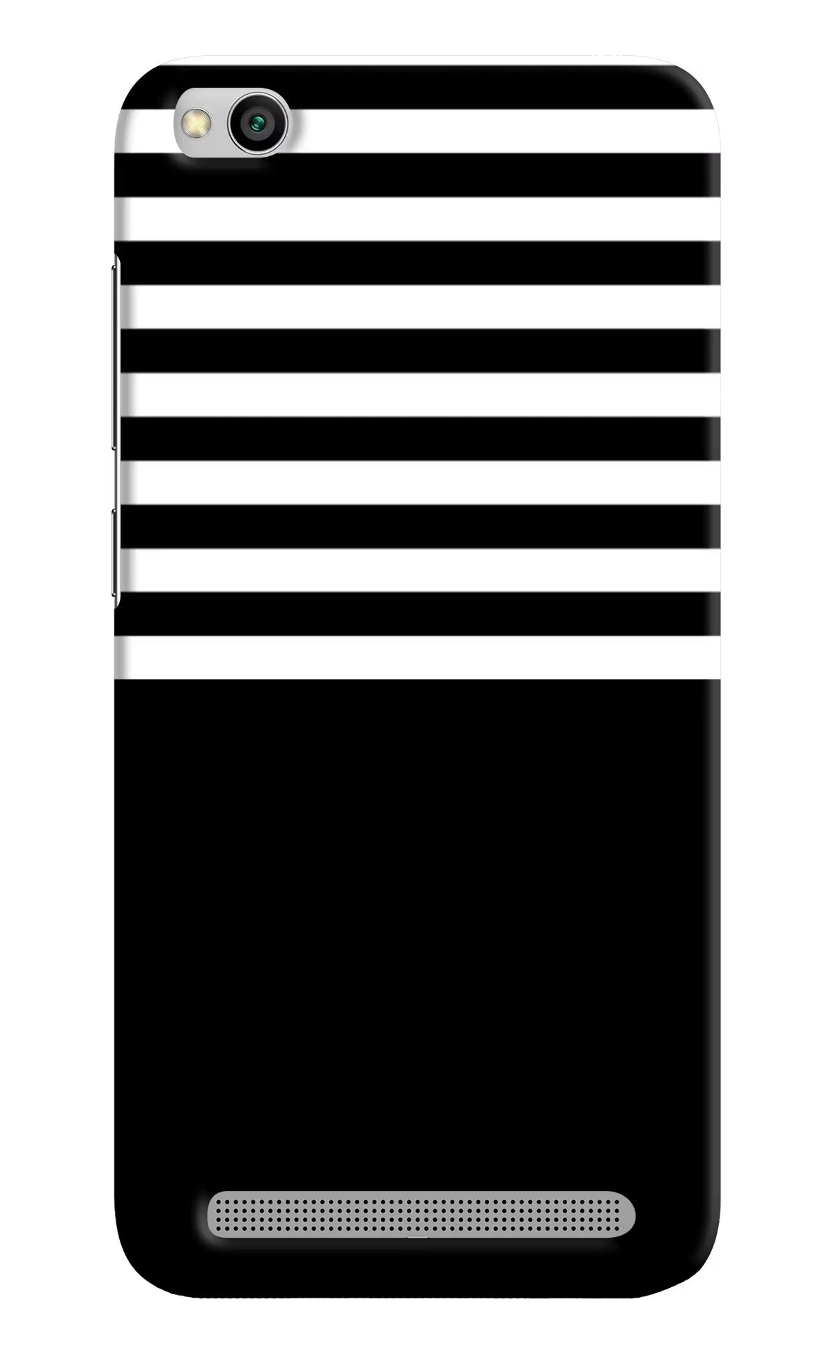 Black and White Print Redmi 5A Hard Case Back Cover by Casekaro