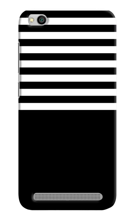 Black and White Print Redmi 5A Hard Case Back Cover by Casekaro