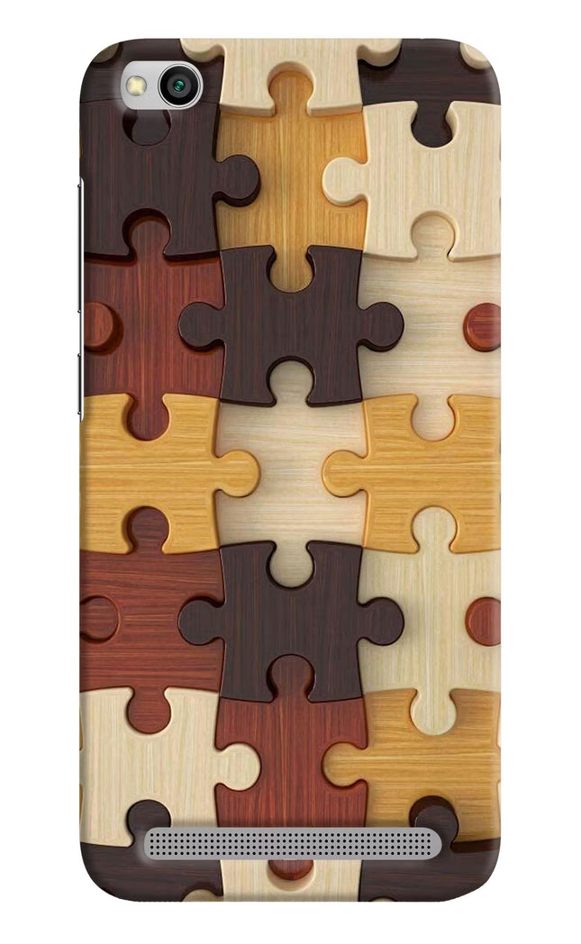 Wooden Puzzle Redmi 5A Hard Case Back Cover by Casekaro