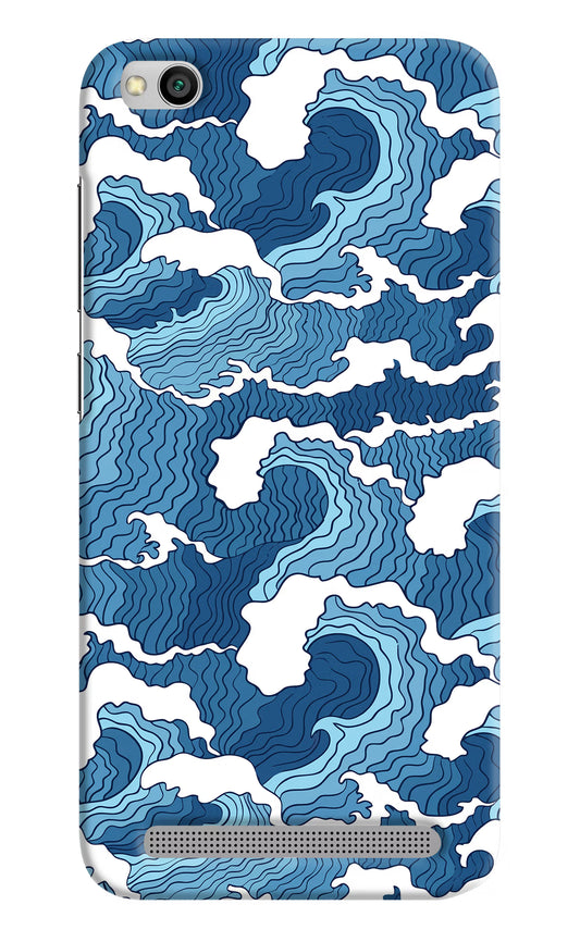 Blue Waves Redmi 5A Hard Case Back Cover by Casekaro