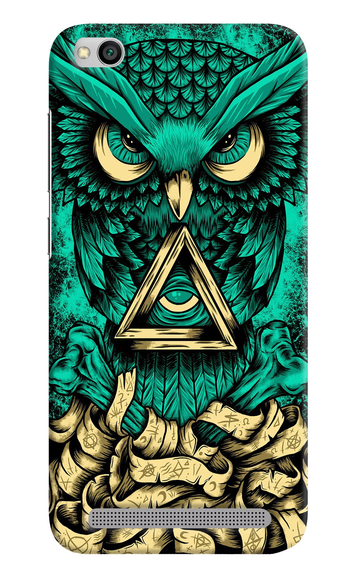 Green Owl Redmi 5A Hard Case Back Cover by Casekaro