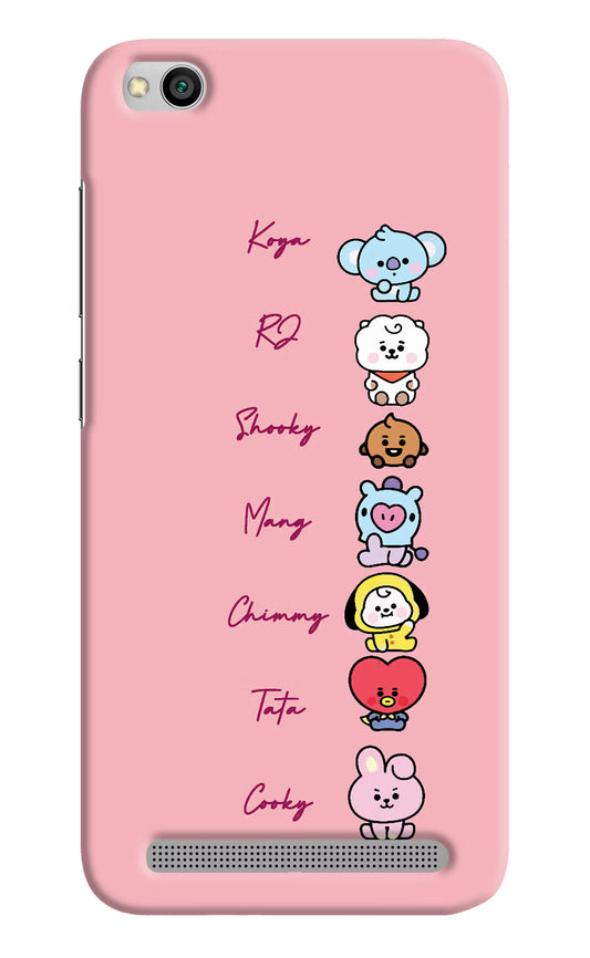 BTS names Redmi 5A Hard Case Back Cover by Casekaro
